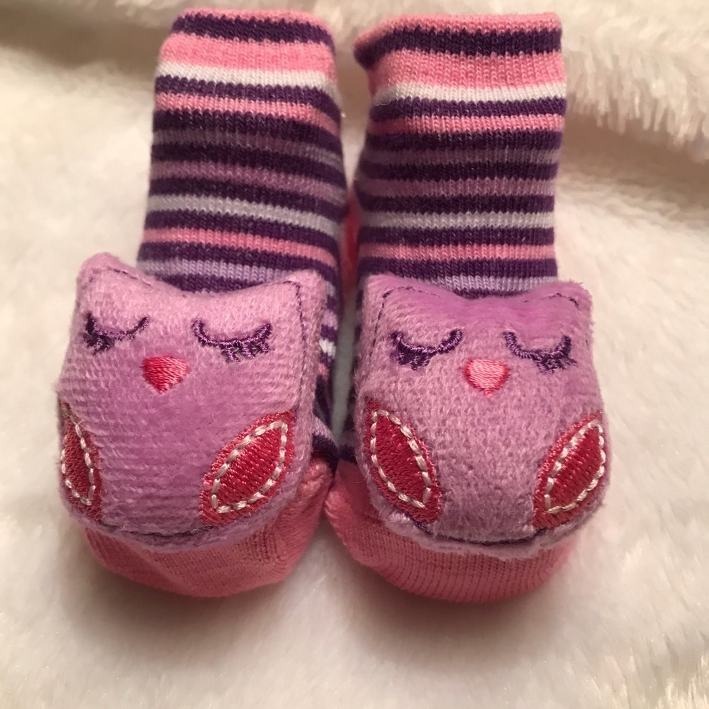 Newborn Baby 3D Owl Sock Booties